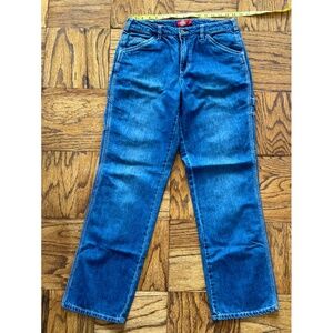 Dickies Vintage Relaxed fit 100% Cotton Denim Carpenter Utility Jeans size 28/7